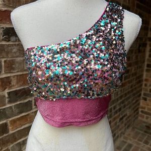Sequin crop top